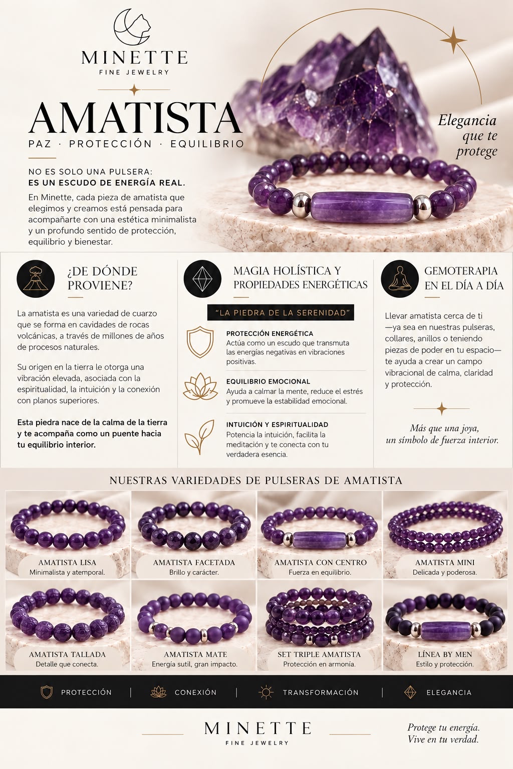 Pulsera de Amatista – Minette Fine Jewelry