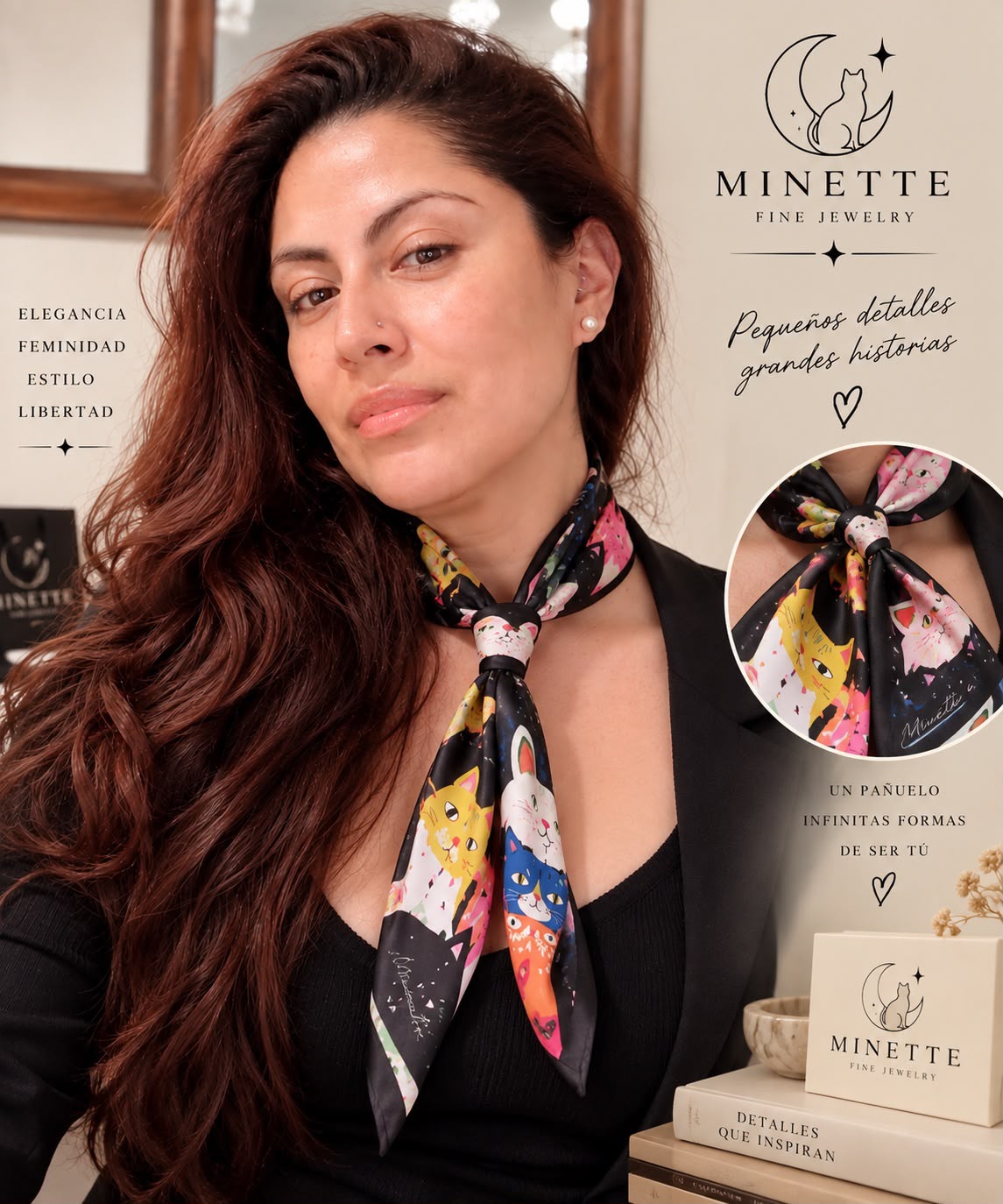 Pañuelo de Seda 70x70 – Minette Fine Jewelry