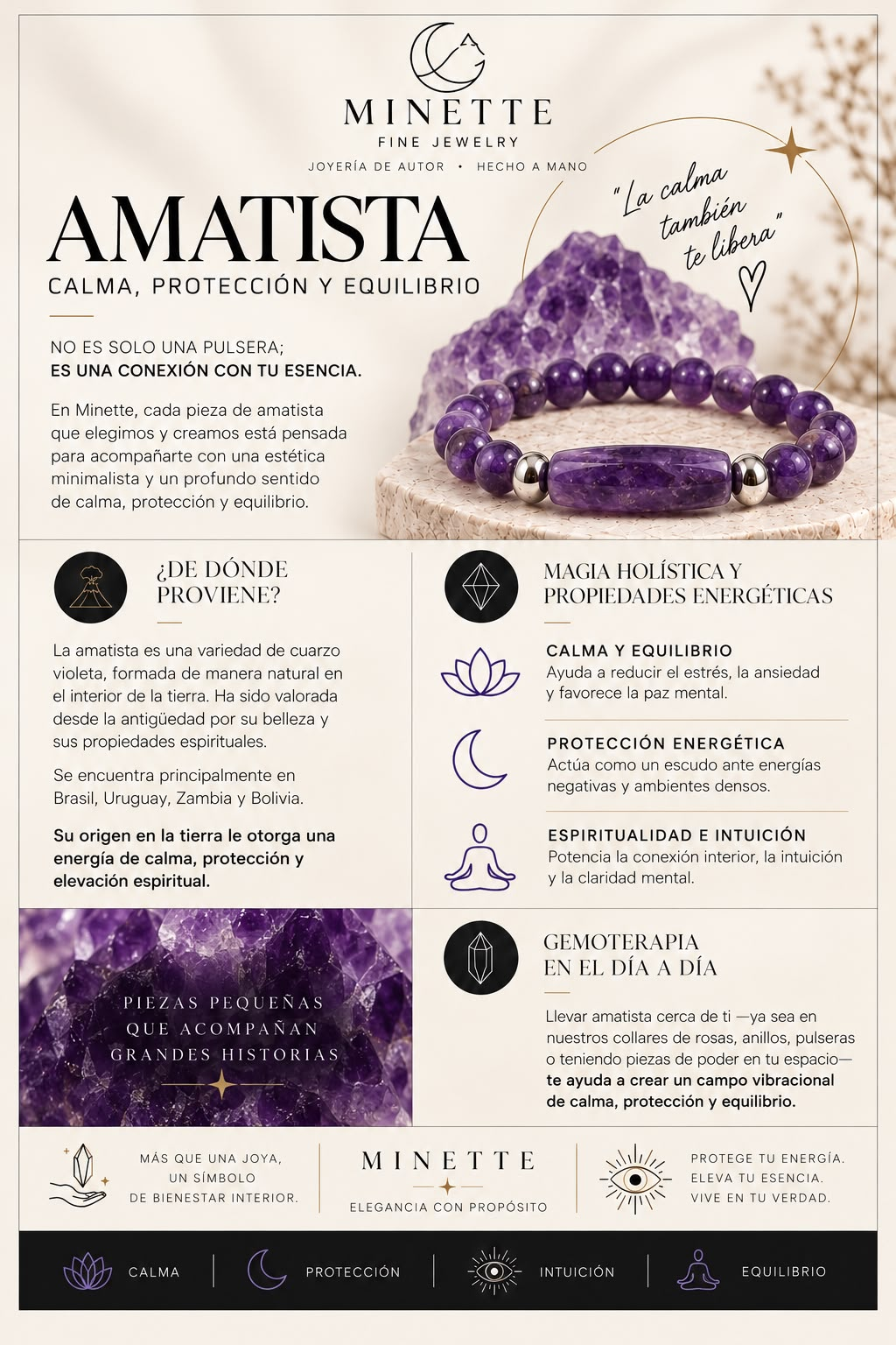 Pulsera de Amatista – Minette Fine Jewelry